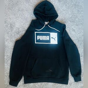 PUMA Black and White Logo Hoodie